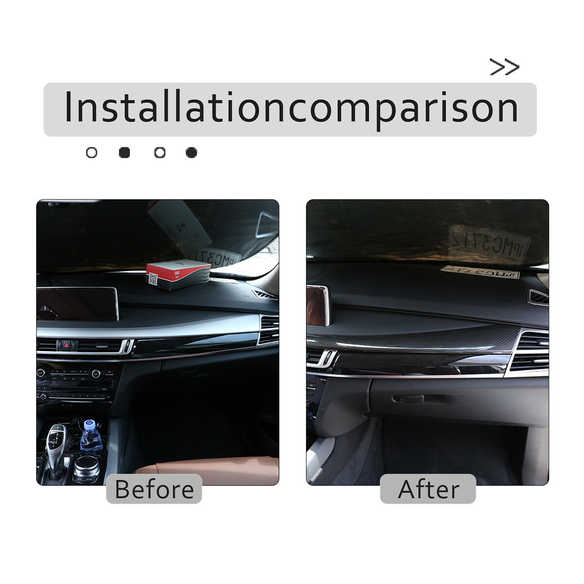 Real Carbon Fiber Full Interior Set Cover Trim Kit For BMW X5 F15 2014-18 US 8