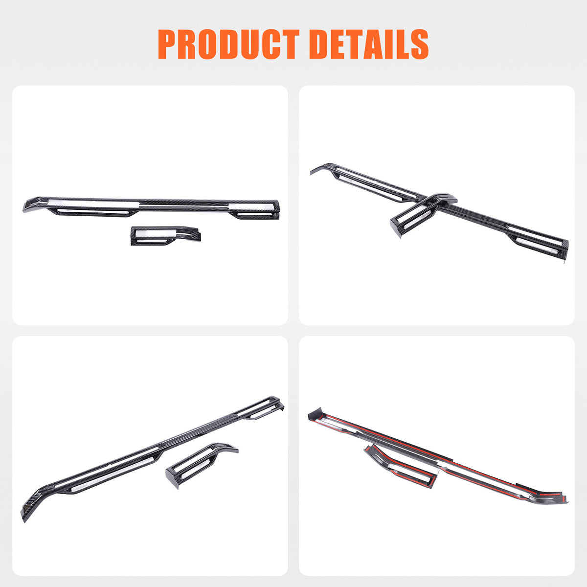 Carbon Fiber Console Dashboard Air Outlet Vent Stripe Trim For MG4 EV 2022-2024 9