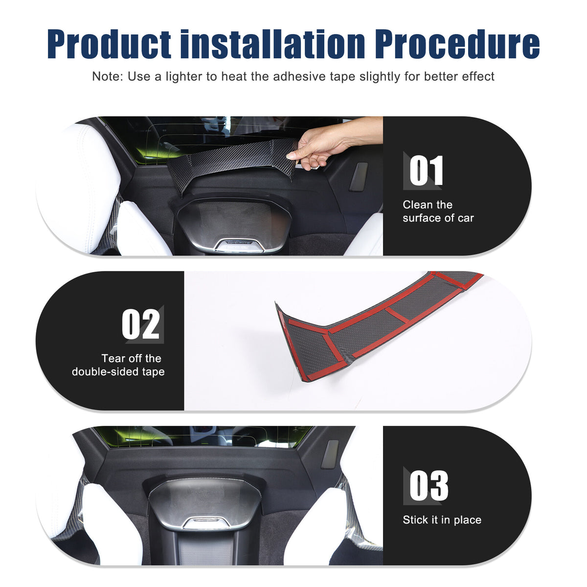 Carbon Rear Speaker Upper Top Panel Trim For Corvette C8 Convertible 2LT 3LT 20+ 9