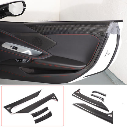 Real Carbon Fiber Inner Interior Door Panel Cover Trim For Corvette C8 2020-26 14