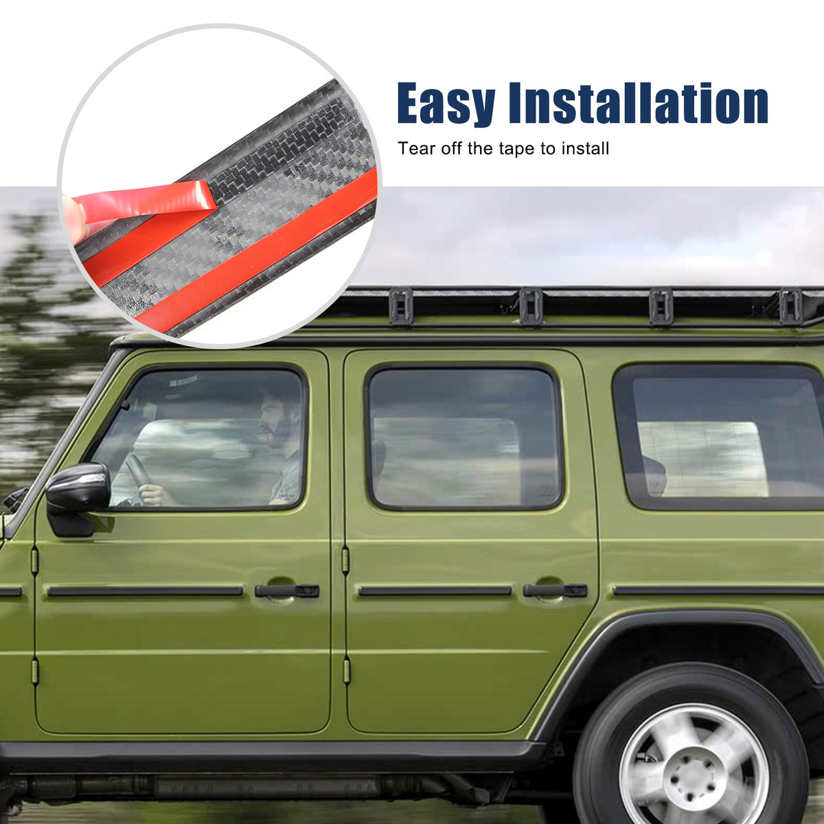 Real Carbon Fiber Exterior Door Handle Cover Trim For Benz G-Class W464 2025+ 4