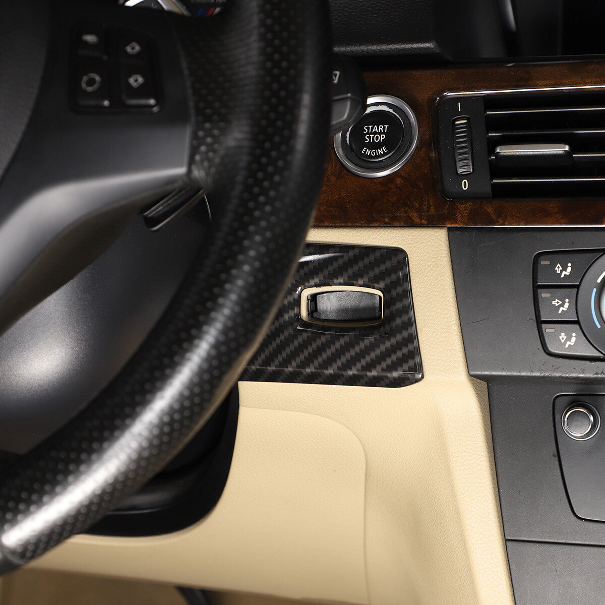 Carbon Fiber ABS Interior Decoration Cover Trim Kit For BMW 3 Series E90 2005-12 - Variants 11-15 33