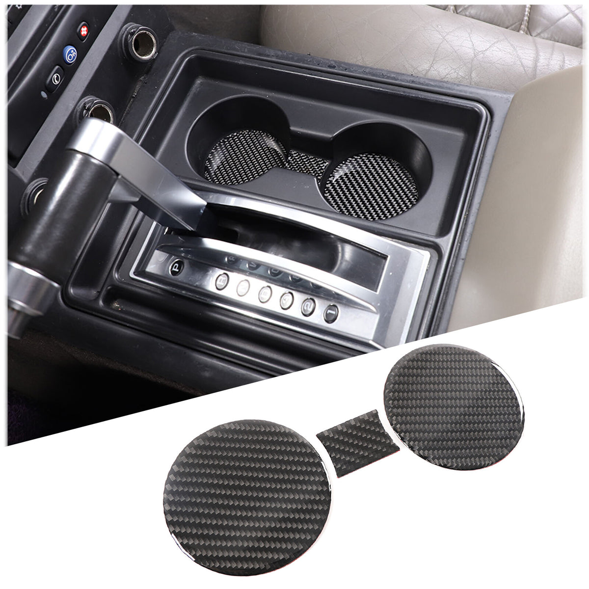 Soft Carbon fiber Interior door Panel Trim Sticker Set For Hummer H2 2003-07 4