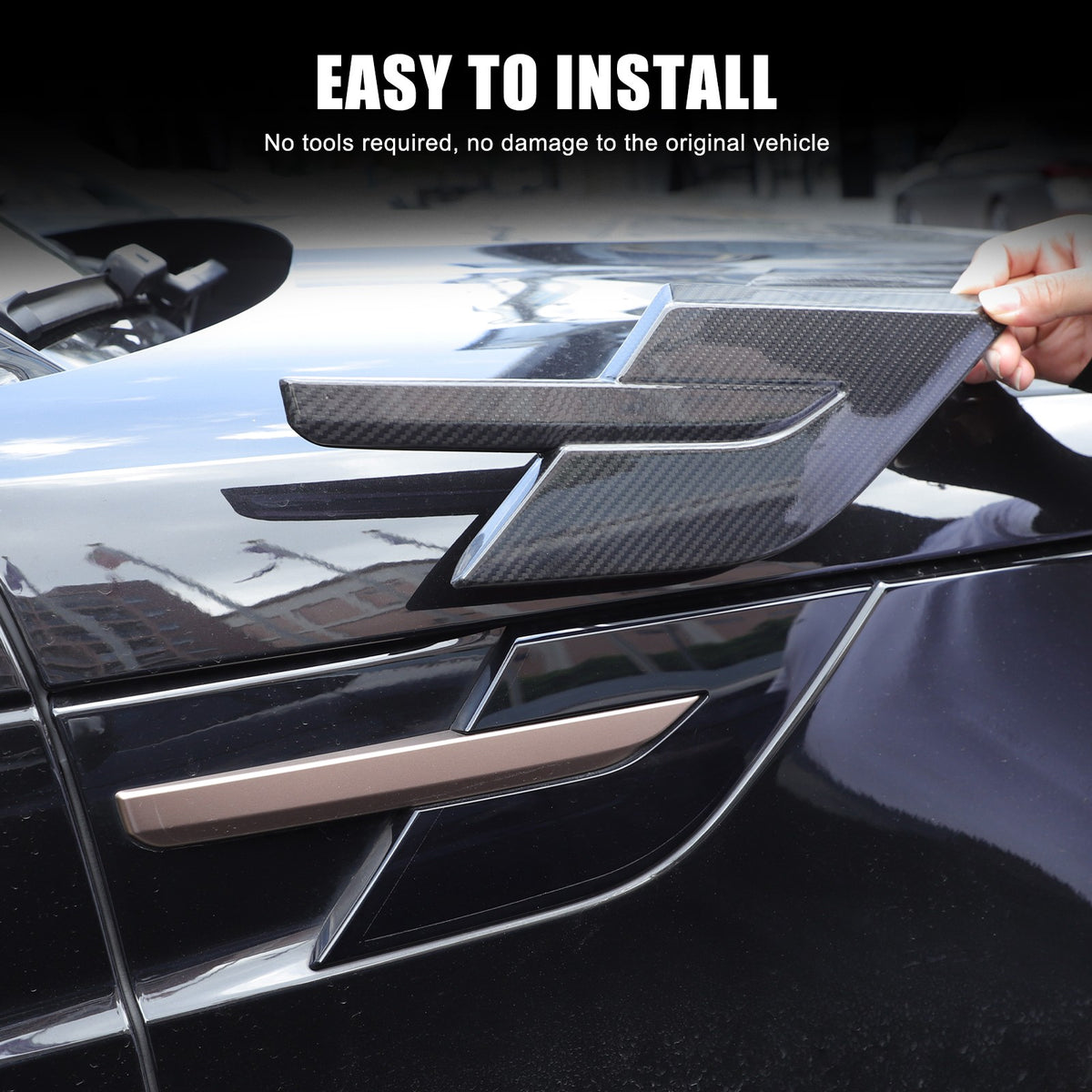 Real Carbon Fiber Hood Side Trim Cover Set for LR Range Rover Sport L461 2023+ 20