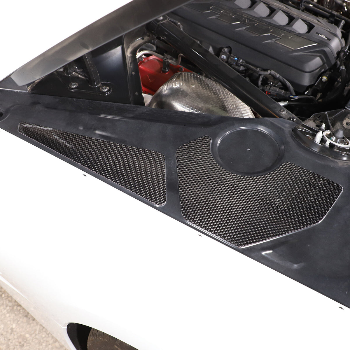 Real Carbon Fiber Engine Bay Tank Panel Cover Frame Trim For Corvette C8 2020-26 - Styles 11-15 41