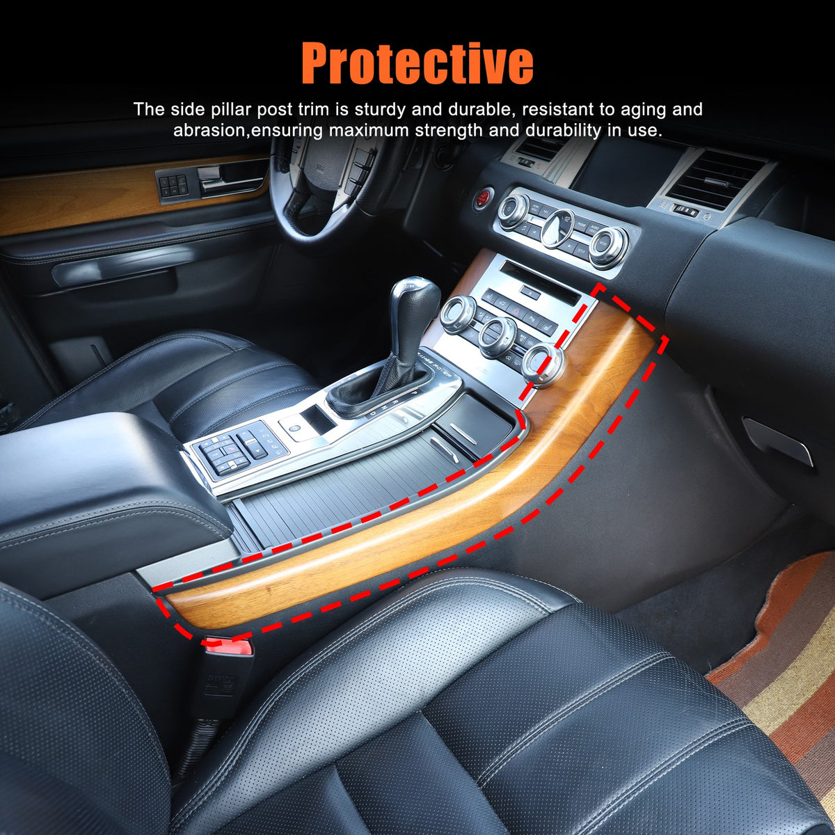 Piano Black Center Console Side Trim For LR Range Rover Sport L320 2010-2013 US 19