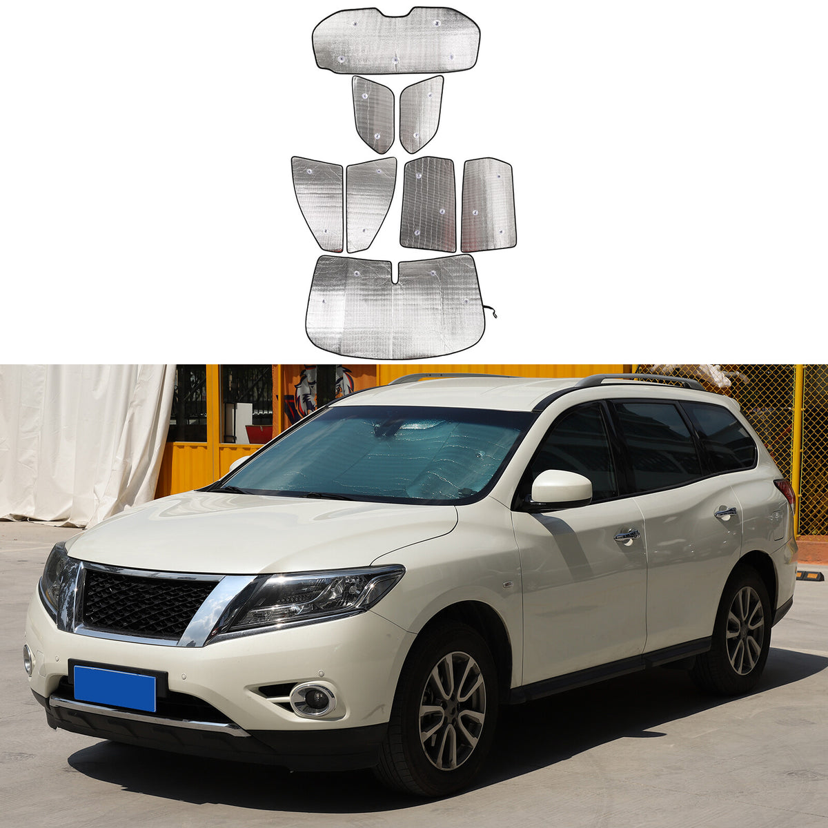 Car Full Window Sunshade Cover Shades Sun Visor for Nissan Pathfinder 13-18 US 2