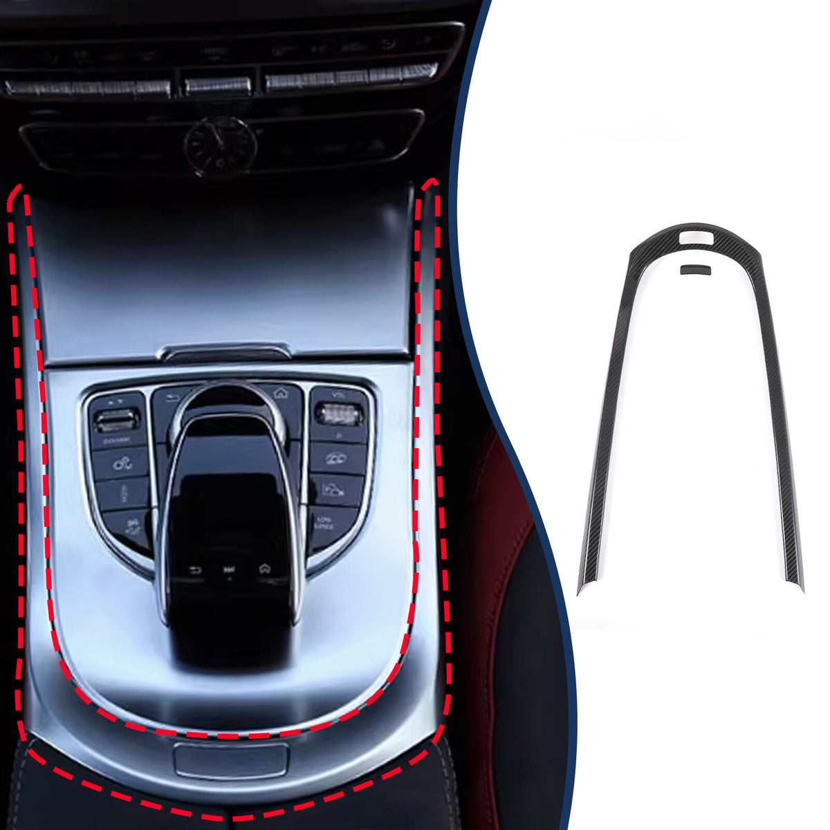 Real Carbon Fiber Center Console Gear Shift Trim For Benz G-Class W465 2025 US 13