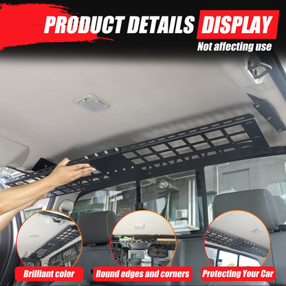 Aluminum Rear Roof Hanging Rack Molle Panel For Nissan Frontier King Cab 2009-17 6