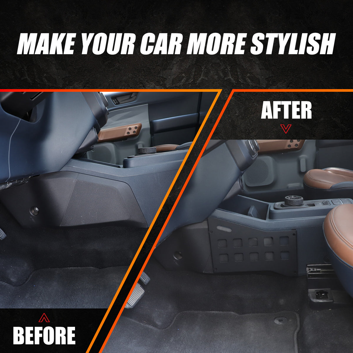 Aluminum Alloy Center Console Side Strorage Hanger Bag For Ford Maverick 2022+ 11