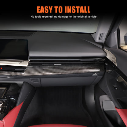 Carbon Fiber Console Dashboard Panel Trim Cover For BMW 5 Series G60 i5 24+ US 16