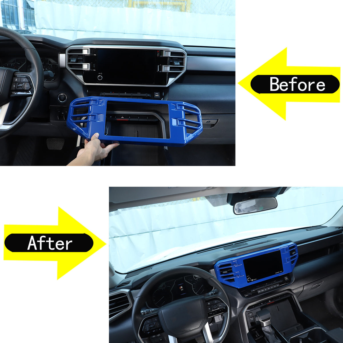 Blue Center Console air outlet frame Trim Cover For Toyota Tundra/Sequoia 22-26 16