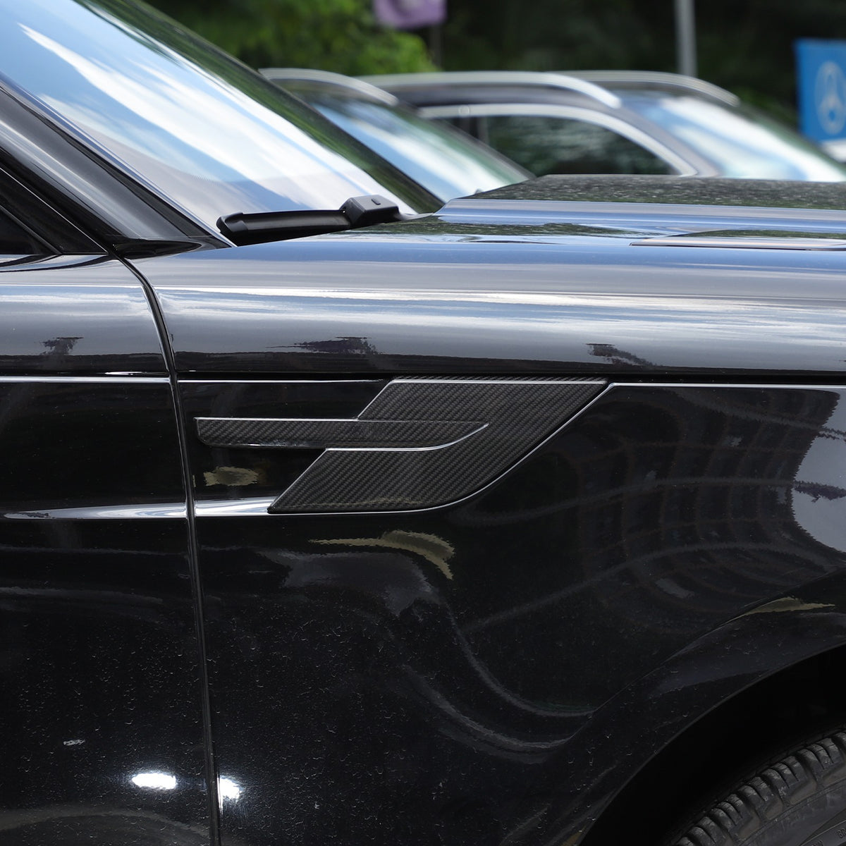 Real Carbon Fiber Hood Side Trim Cover Set for LR Range Rover Sport L461 2023+ 16