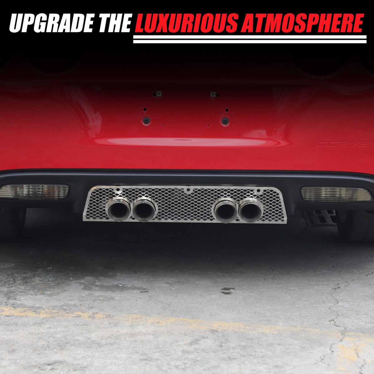 Honeycomb Stainless Steel Exhaust Heat Shield Guard Trim For Corvette C6 2005-13 2