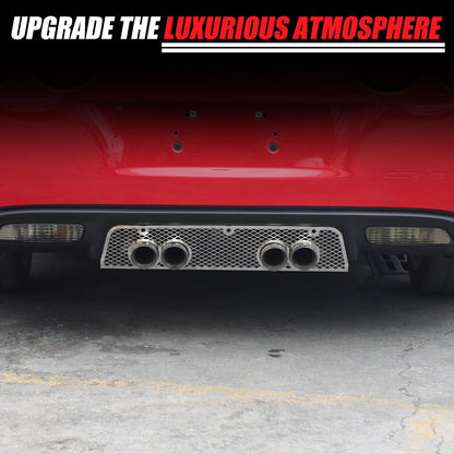 Honeycomb Stainless Steel Exhaust Heat Shield Guard Trim For Corvette C6 2005-13 2