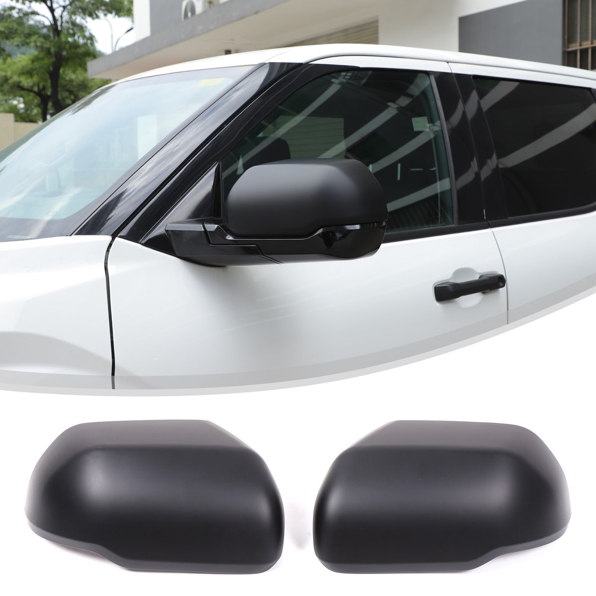 Matte Black Exterior Rearview Mirror Cover Trim For Toyota Tundra/Sequoia 2022+ 17