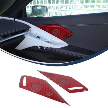 Red Real Carbon Fiber Interior Full Decor Cover Trim Kit for Corvette C8 2020-25 - Variants 31-32 7
