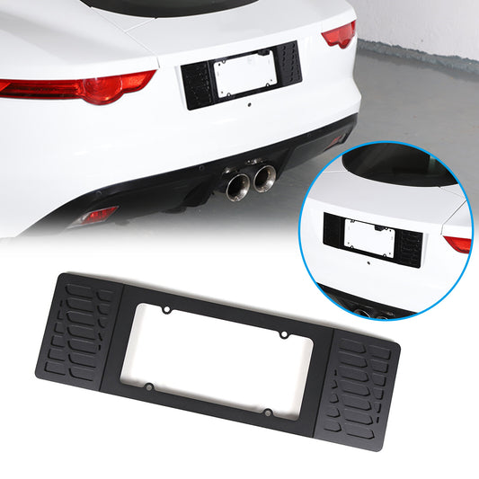 Rear license plate Black Auminum Alloy filler Frame For Jaguar F-TYPE 2013-24 US 1