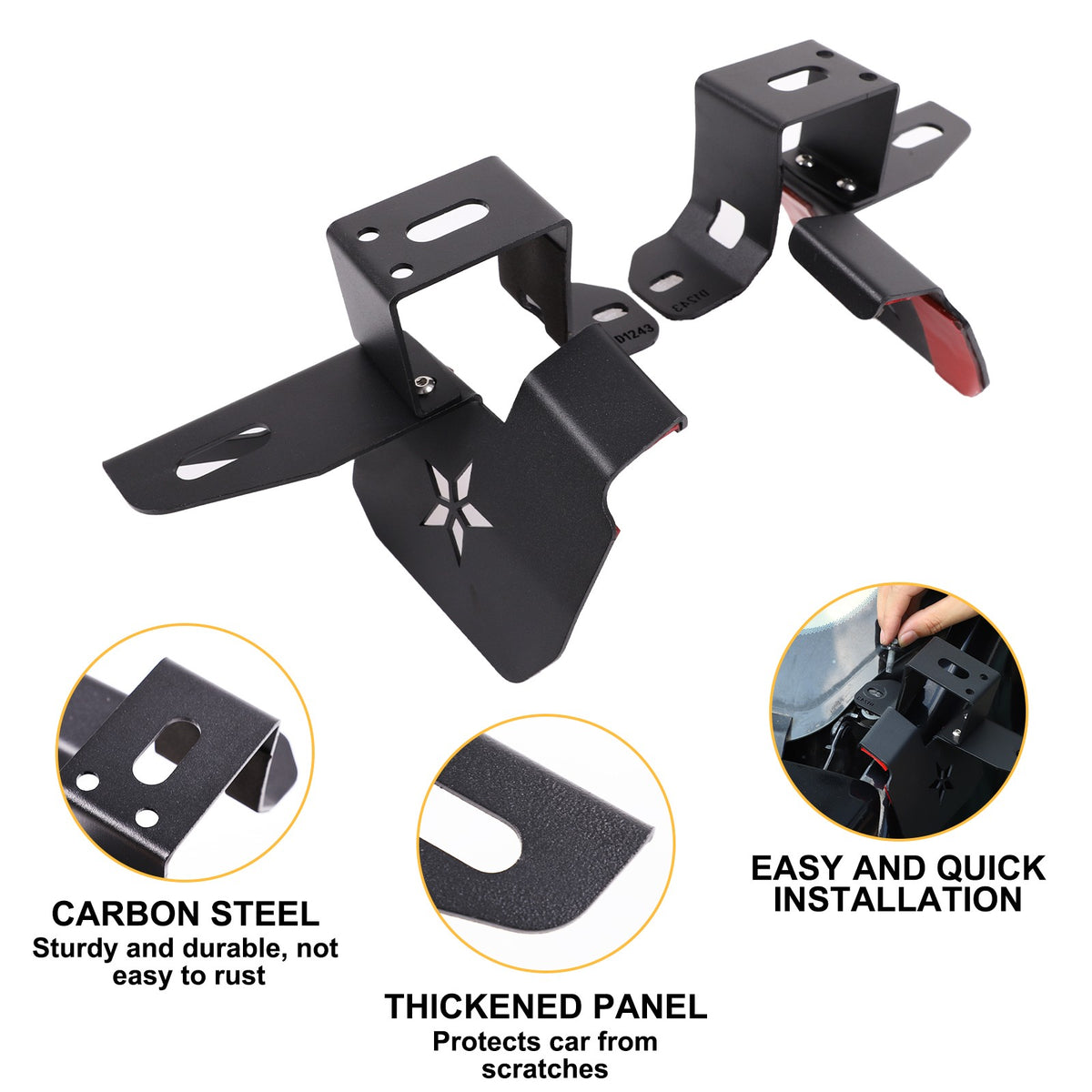 Carbon Steel A-Pillar Light Mount Bracket For Ford Ranger T7 2015-2021 23
