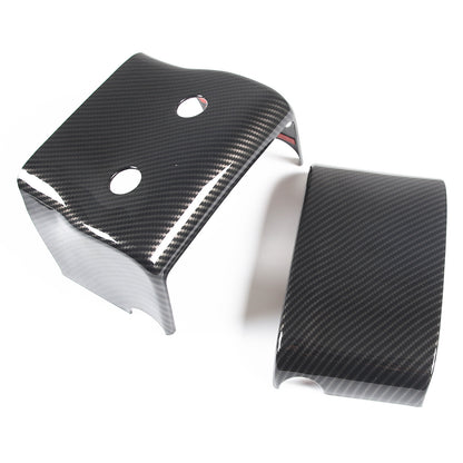 ABS Carbon fiber Steering Wheel Base Trim Cover For Jaguar F-TYPE 2013-2024 9