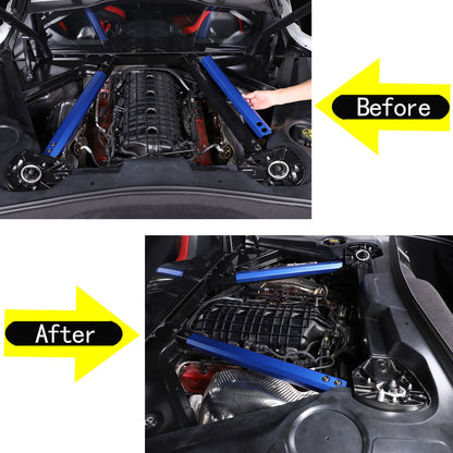 Blue Engine Bay Inner Crossmember Panel Trim Cover For CORVETTE C8 Coupe 20-26 7