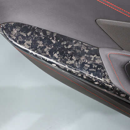 Forged Real Carbon Fiber Door Armrest Trim Panel Cover For Corvette C8 2020-2026 6