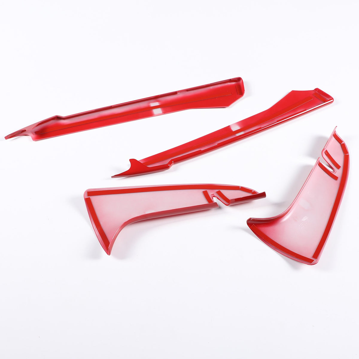 Sports Red Front Bumper Fog Light Lamp Trims for Corvette C8 2020-2025 US 19