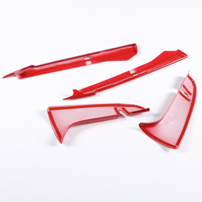 Sports Red Front Bumper Fog Light Lamp Trims for Corvette C8 2020-2025 US 19