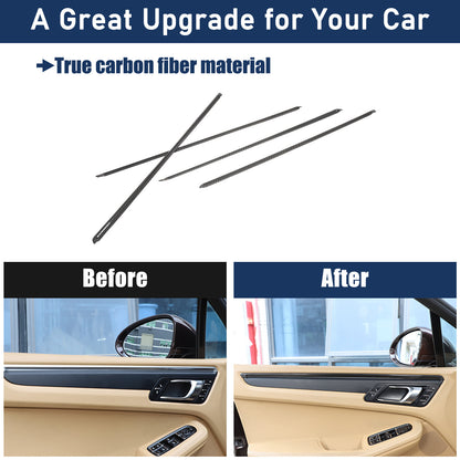 Real Carbon Fiber Interior Center Full Trim Cover Set For Porsche Macan 2014-20 12