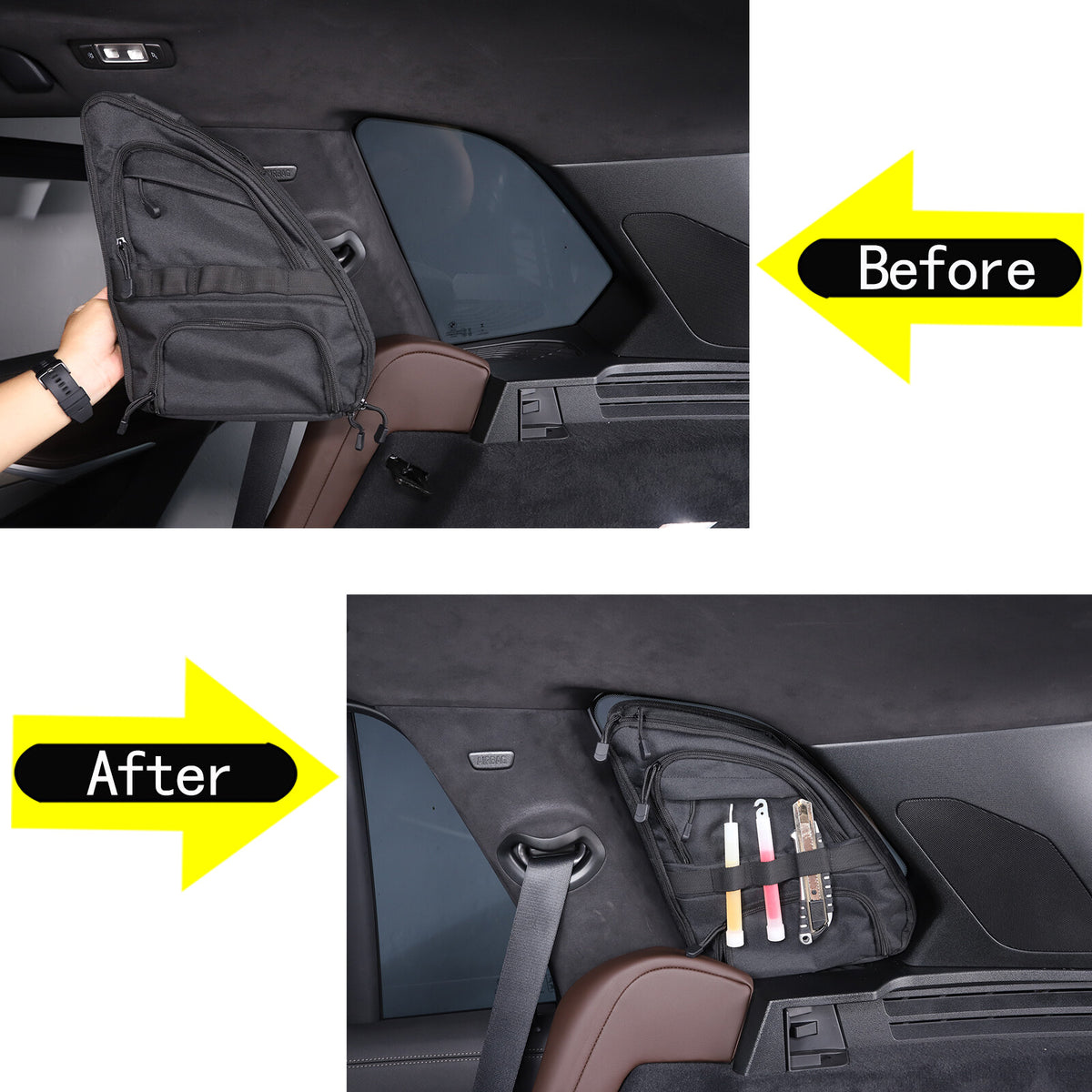 Car Trunk Right Side Window Storage Bag Tool Bag For BMW X5 2019-2023 10