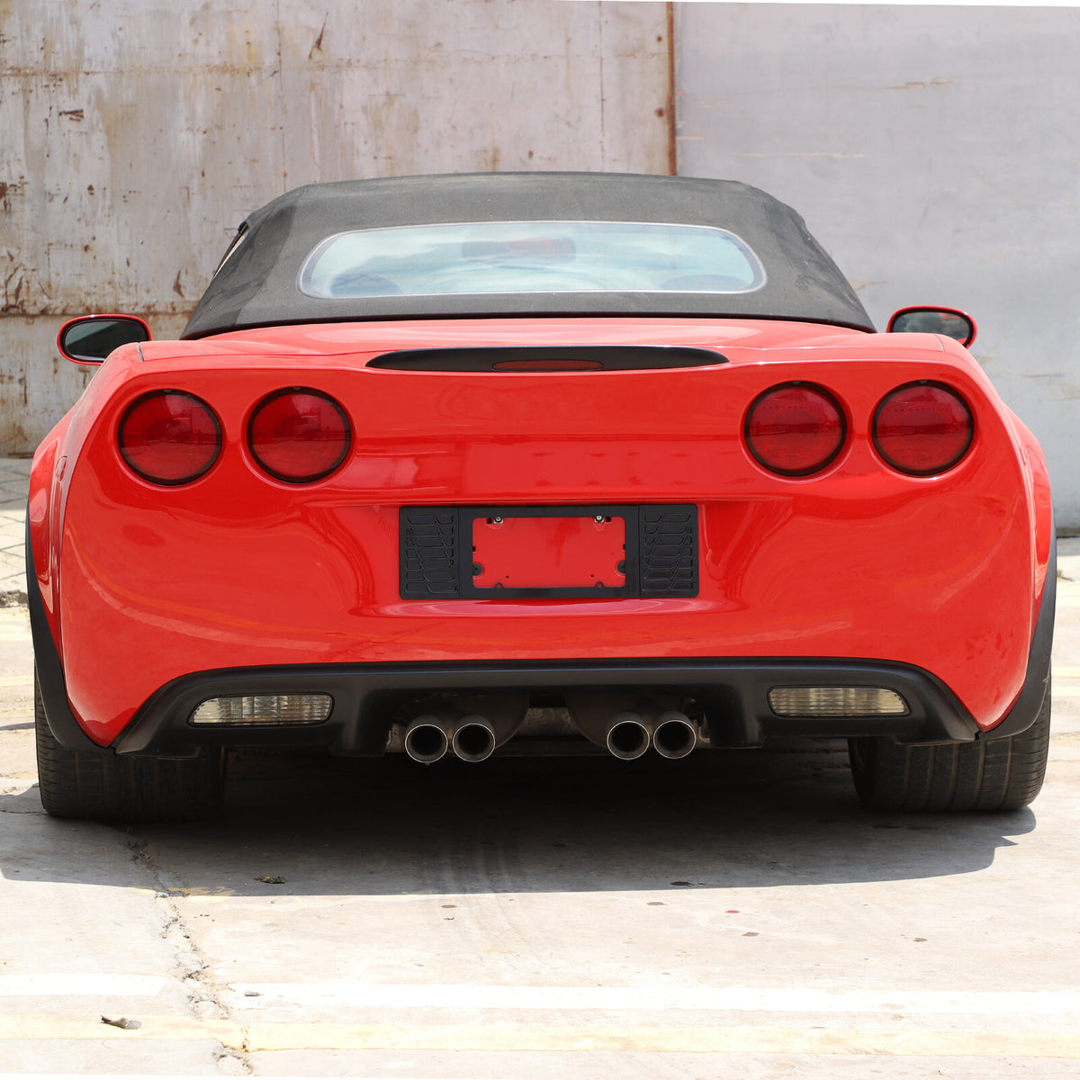 Black Aluminum alloy Rear License Plate Frame Trim For Corvette C6 2005-13 US 13