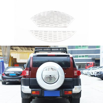 Silver Alloy Spare Tire Trim Cover Patch For Toyota FJ Cruiser 2007-21 3