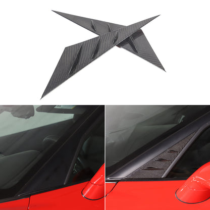 Real Carbon Fiber Window Triangle A-Pillar Cover Trim For Corvette C6 2005-13 21