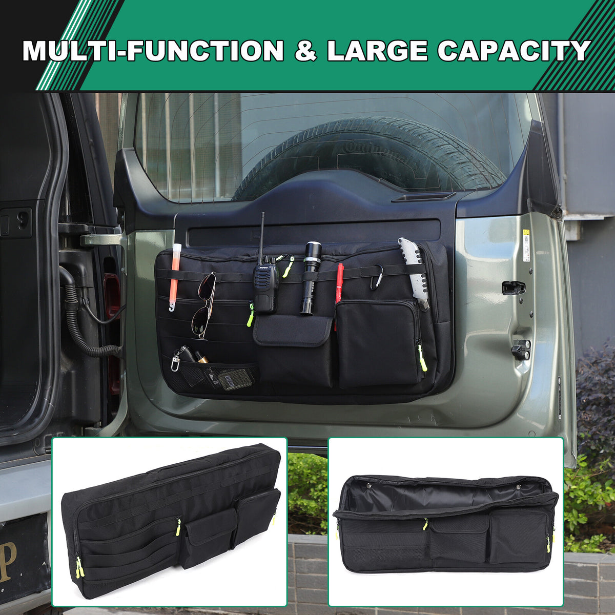 Rear Door Tailgate Trunk Storage Bag Cargo Tool For LR Defender L663 2020-24 12