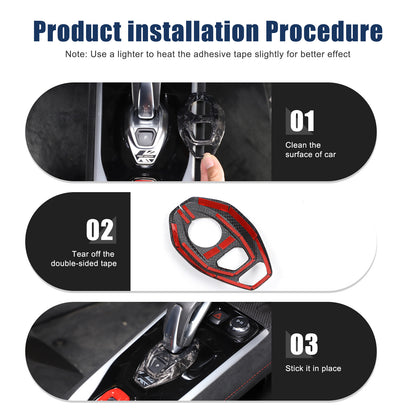 Forged Carbon Fiber Console Gear Base Cover Trim For Lotus Emira V6 I4 2023-2025 18