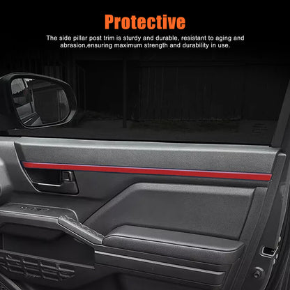 Sports Red ABS Interior Door Panel Trim Cover For Toyota Tacoma 2024+ US 5