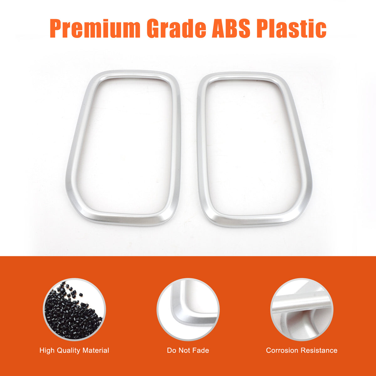 Silver ABS Front Bumper Side Air Intake Trim For Benz G-Class W463 G550 G63 25+ 23