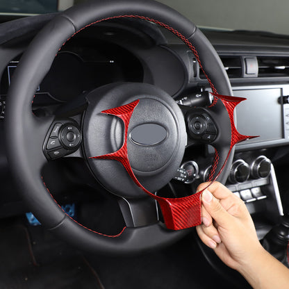 Red Real Carbon Fiber Interior Center Console Trim Set Kit For Subaru BRZ 22+ 156