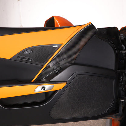 Real Dry Carbon Fiber Interior Center Full Trim Set Kit For Corvette C7 2014-19 126