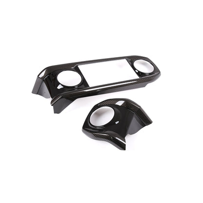 ABS Carbon Dashboard U Shape Air Vent Outlet Cover trim For Toyota Tacoma 16-23 18