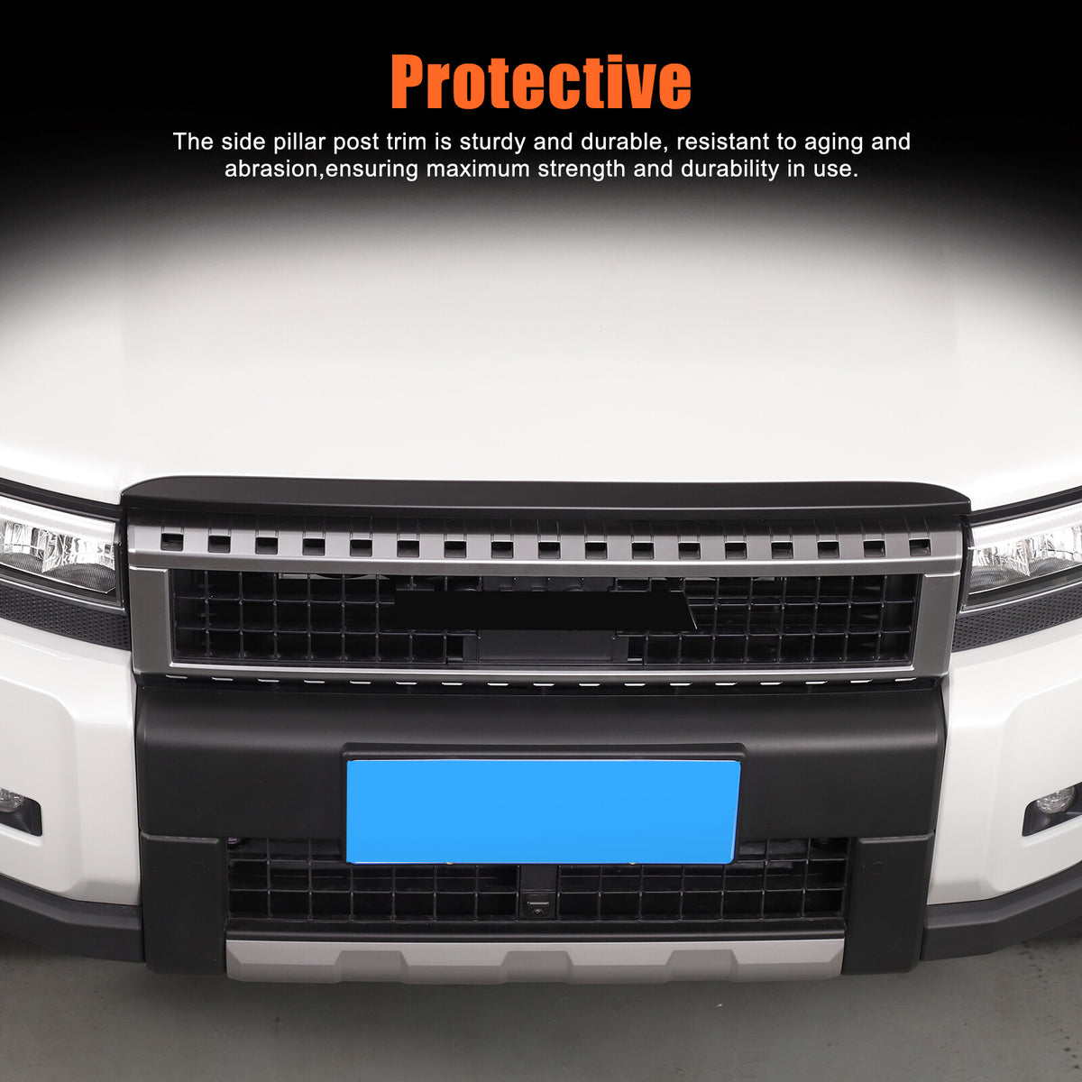 Matt Black Front Grille Upper Engine Hood Trim For Toyota Land Cruiser LC250 24+ 19