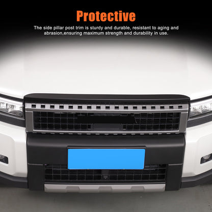 Matt Black Front Grille Upper Engine Hood Trim For Toyota Land Cruiser LC250 24+ 19