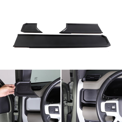 Matte Real Carbon fiber Dashboard wordmark Trim Cover For LR Defender 20-23 US 20