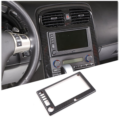 Matte Carbon Fiber Center Navigation Screen Trim Cover For Corvette C6 2005-13 20