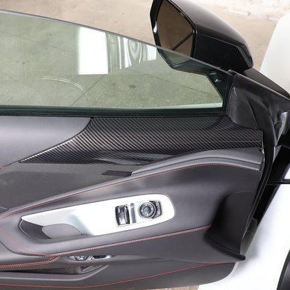 Carbon Fiber ABS Interior Full Decor Cover Trim Kit For Corvette C8 2020-2025 - Styles 11-15 16