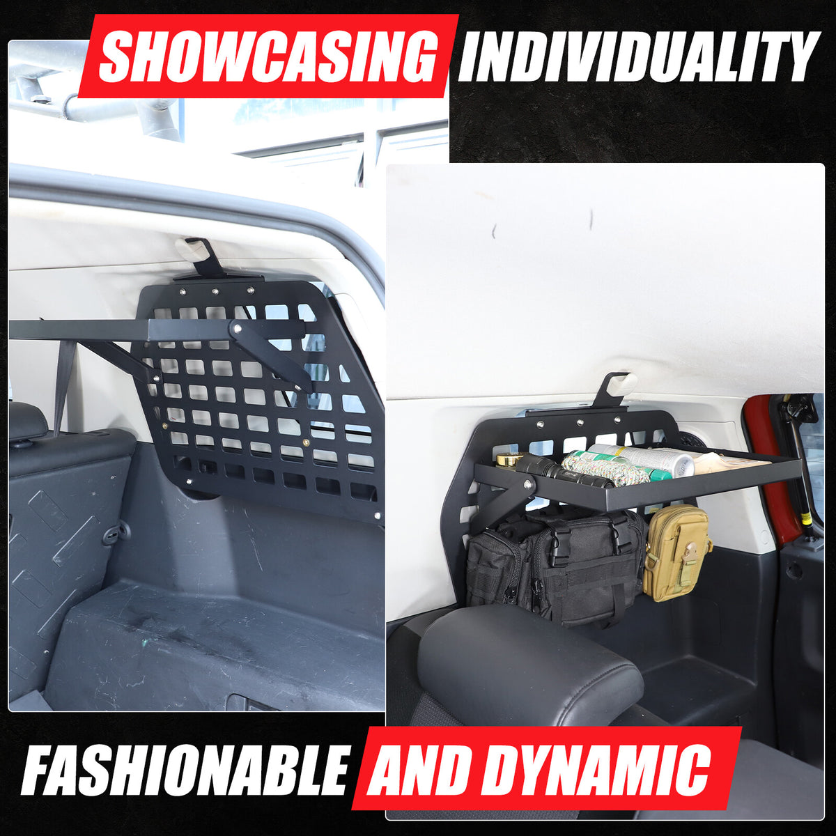 Trunk Right Side Window Storage Molle Panels For Toyota FJ Cruiser 2007-21 US 20