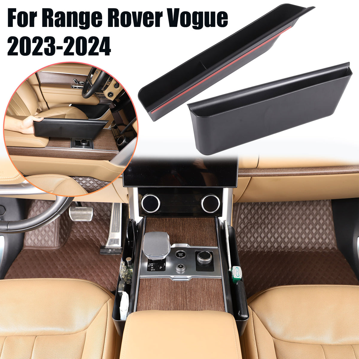 Center Console Gear Shift Side Storage Box Tray For Range Rover Vogue 23-24 1