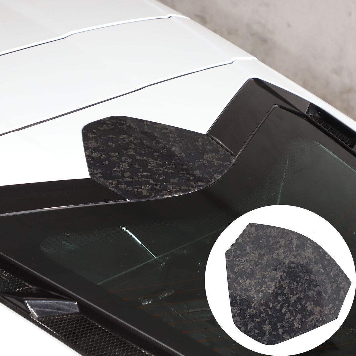 Forged Carbon Fiber Rear Window Cover Trim For Corvette C8 Coupe 2020-26 5
