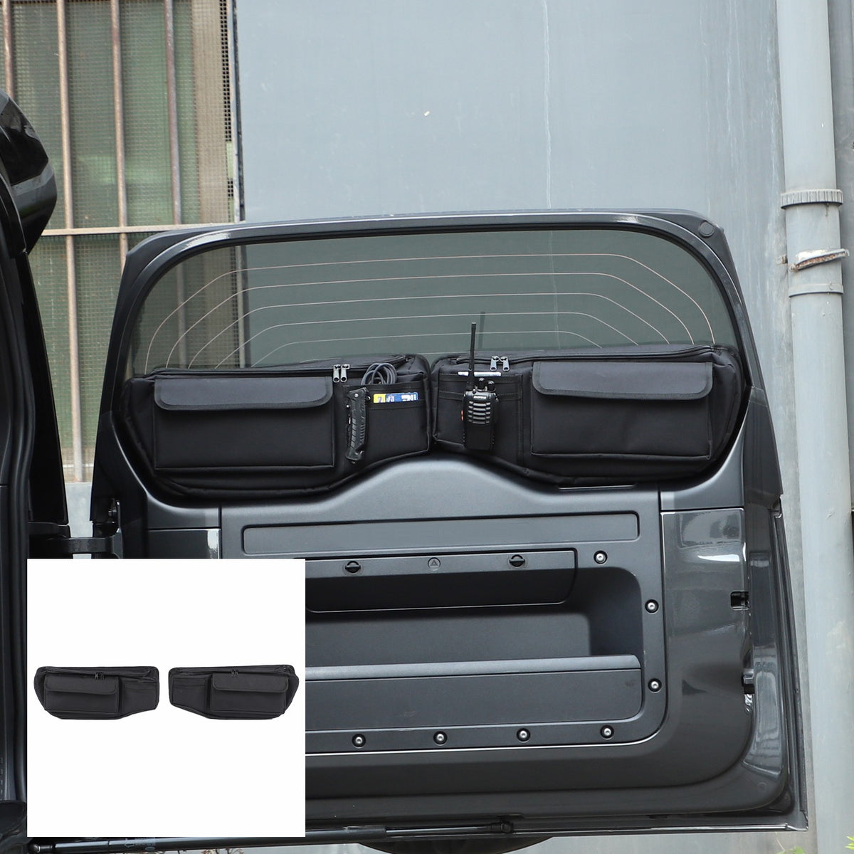 Tailgate Rear Door Window Hanging Storage Bag For LR Defender L663 20+ US 5