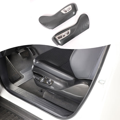 ABS Carbon Seat Adjustment Button Trim Cover For Toyota Land Cruiser LC250 24+ 12